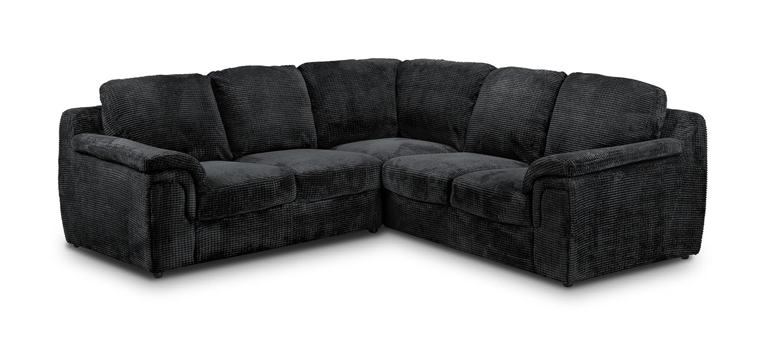 BRAND NEW AMY JUMBO CORD CORNER SOFA IN BEIGE OR BLACK FOAM