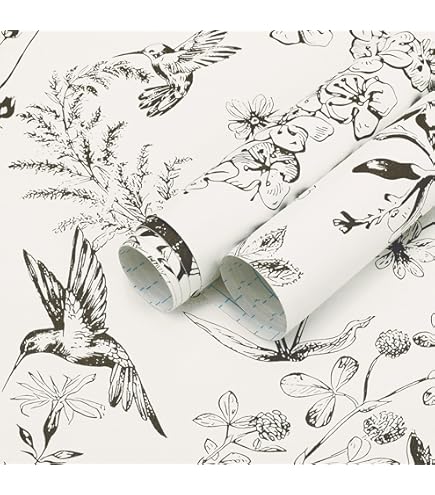 MANONIRIA 17.3"x393.7" Black Peel And Stick Wallpaper Floral Removable Matte Black Wallpaper Flower Textured Self-Adhesive Contact Paper For Home Decor Thicken Waterproof Table Countertop Wall Paper - View #3