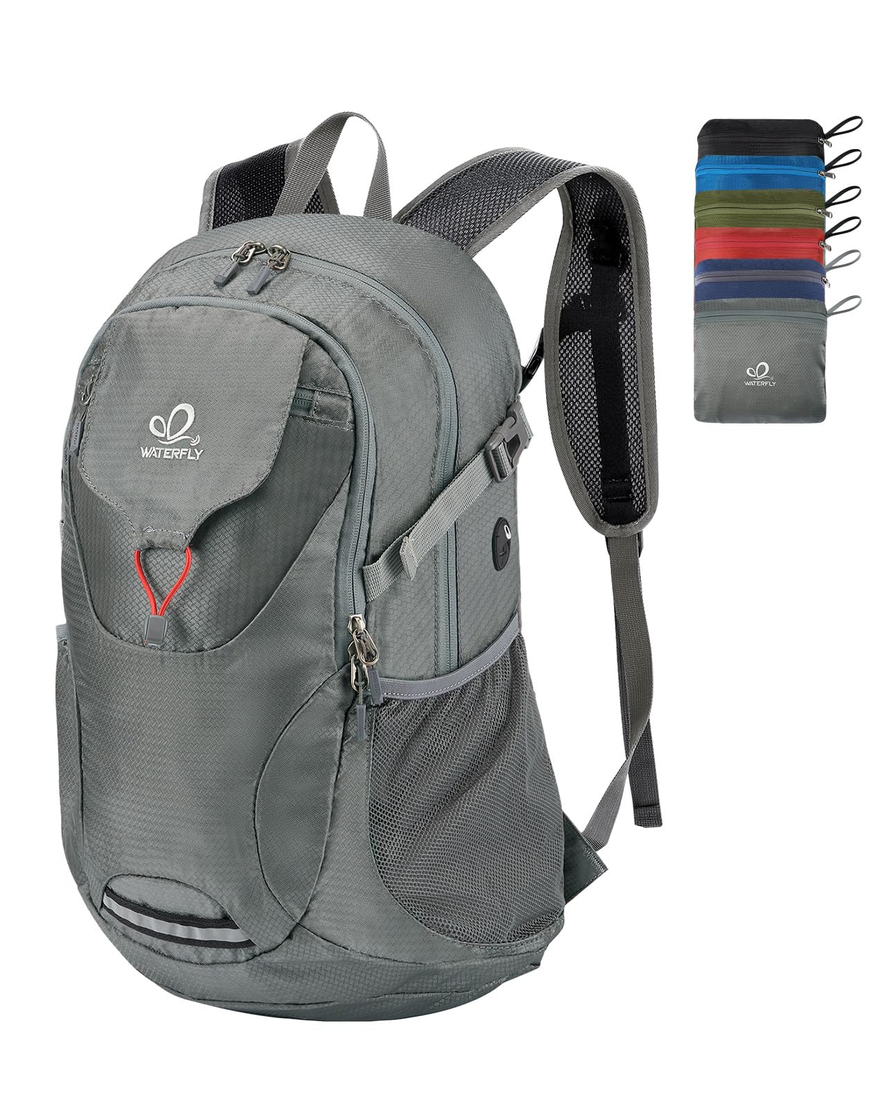 Photo 1 of ***CARRYING STRAP BROKEN/UNKNOWN OTHER DAMAGES*** WATERFLY Lightweight Packable Hiking Backpack: 30L Foldable Travel Daypack Ultralight Camping Day Pack for Woman Man Grey