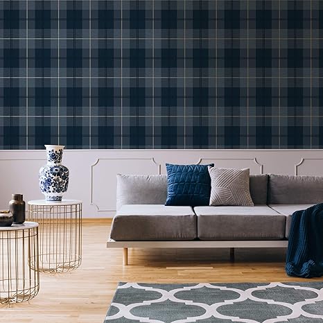 Amazon Co Jp Heritage ツイードネイビー壁紙 Diy 工具 ガーデン