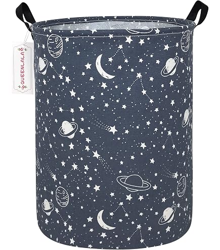 Gothic Moon Laundry Basket - Foldable Oxford Cloth Hamper With Moon Phase Design, 17.7"x13.7" Storage Organizer