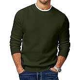JMIERR Men's Warm Fleece Winter Sweater Heavy Weight Crewneck Pullover Knit Slim Fit Soft Comfy Sweaters