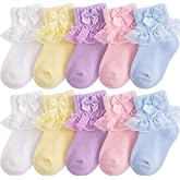 Twistover 10 Pairs Preemie Newborn Socks Infant | Soft Cotton Non-slip Warm Socks with Ruffle Turn Cuff, Preemie Infant Socks, for Nicu Premature Newborn Baby Boy Girl