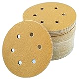 Aiyard 6-Inch 6-Hole Hook and Loop Sanding Discs