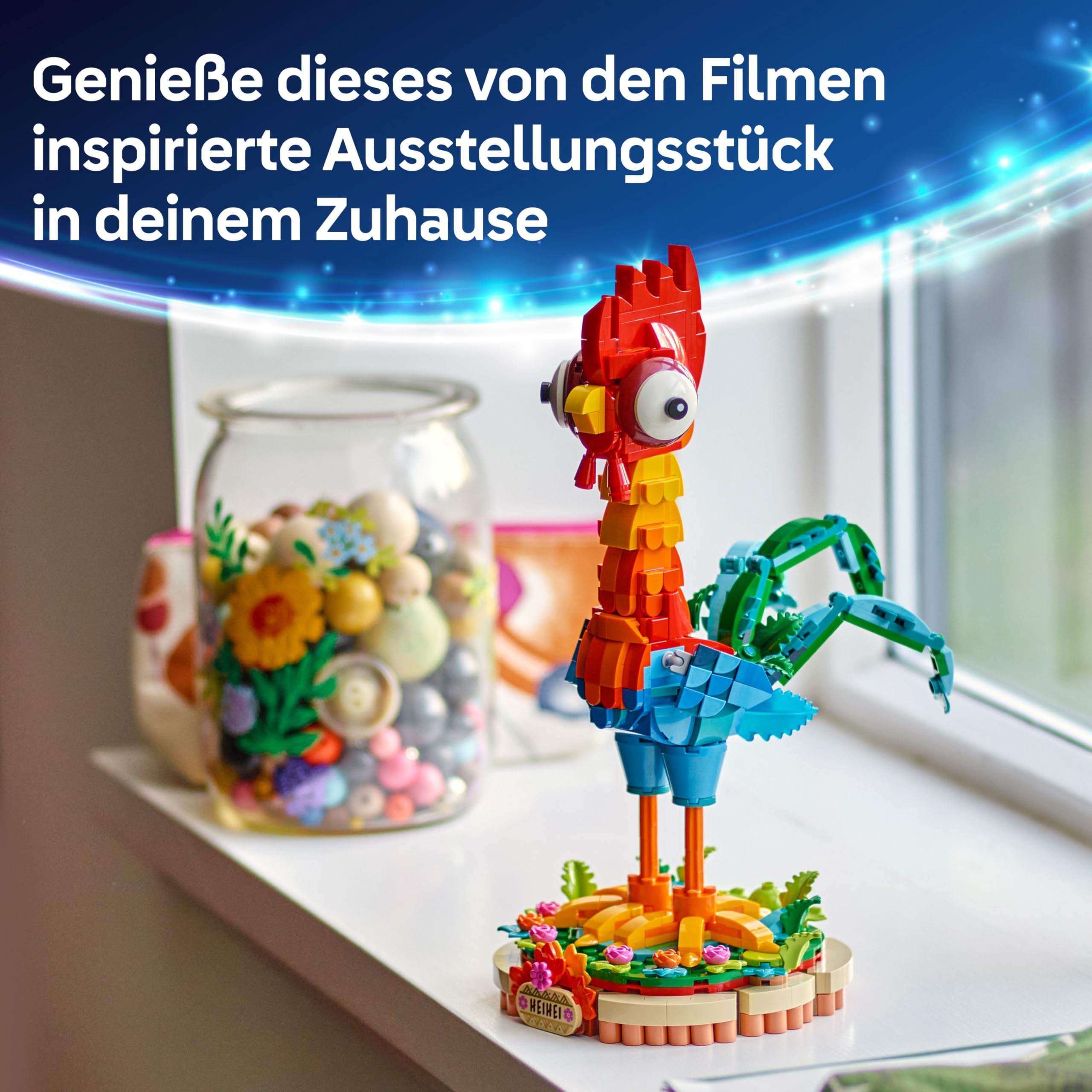 LEGO ǀ Disney Vaiana 2: Heihei Spielzeug - Tierfigur zum Spielen & Ausstellen mit drehbarem Kopf, beweglichen Flügeln & Schwanzfedern sowie Ständer - Geschenk für Mädchen ab 9 Jahren - 43272 8