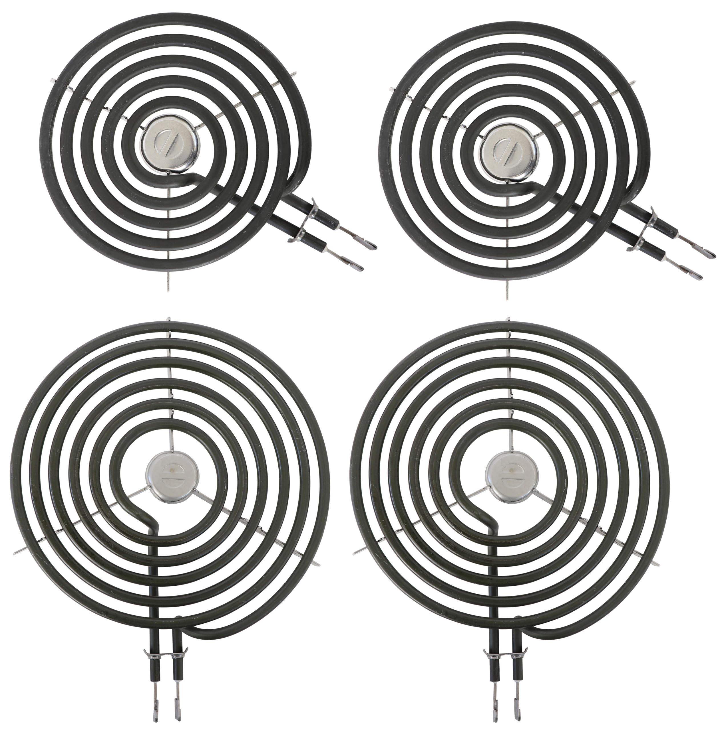Photo 1 of KITCHEN BASICS 101 WB30M1 WB30M2 Replacement Range Stove Top Surface Element Burner Kit for GE and Hotpoint, 4 Pack Includes 2 WB30M1 (6") and 2 WB30M2 (8"), 2912, 340523, 243867, WB30M0001