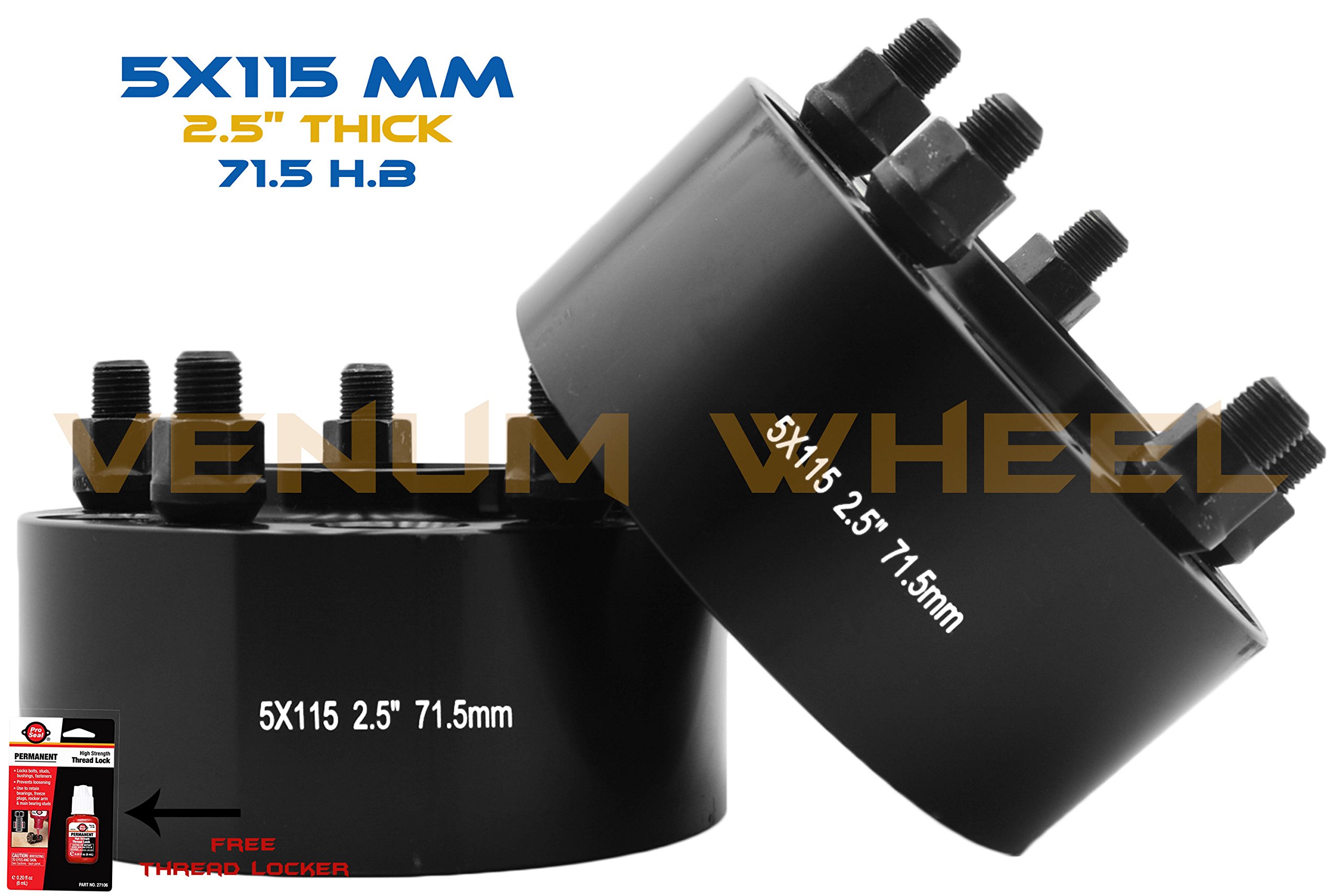 Buy 2 Pc 5x115 Wheel Spacers 2.5" Thick Hub Centric 71.5mm OEM Center