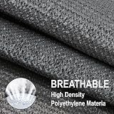 SUNNY GUARD Balcony Privacy Screen 90x300cm HDPE Fence Cover Anthracite UV view 2