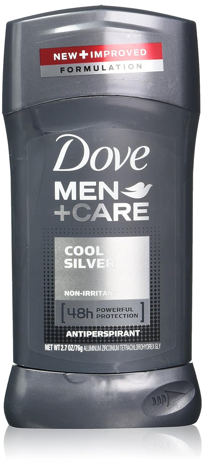 Dove Men + Care Antiperspirant, Cool Silver, 2.7 Ounces each, Pack of 8
