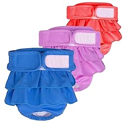 ACDOK Dog Panties for Girl Dogs, Washable Female