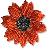 Sunflower Pin, Decorative Beaded Charms for Clothes, Hats, and Purses, Remembrance Novelty Jewelry, Busy Bee, Handmade Brooch