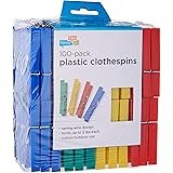 Honey-Can-Do Colored Plastic Clothespins, 100-Pack