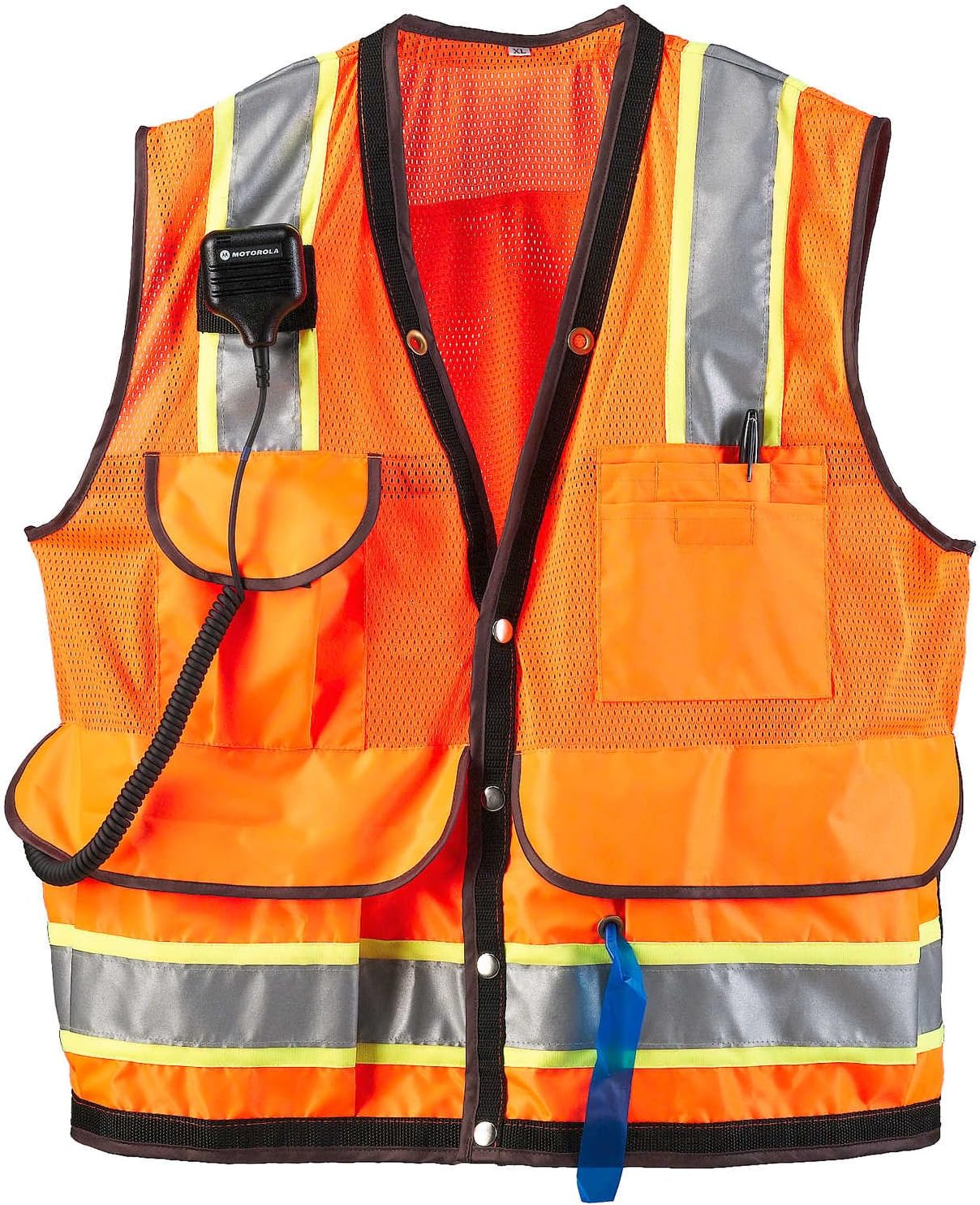 JIM-GEM 8-Pocket Class 2 Mesh Vest, Orange, X-Large, 48-50