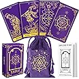 Hihealer 78 Tarot Cards Deck with Guide Book and Linen Carry Bag, Classic Original Tarot Cards for Beginners to Experts, Witchy Gifts for Women