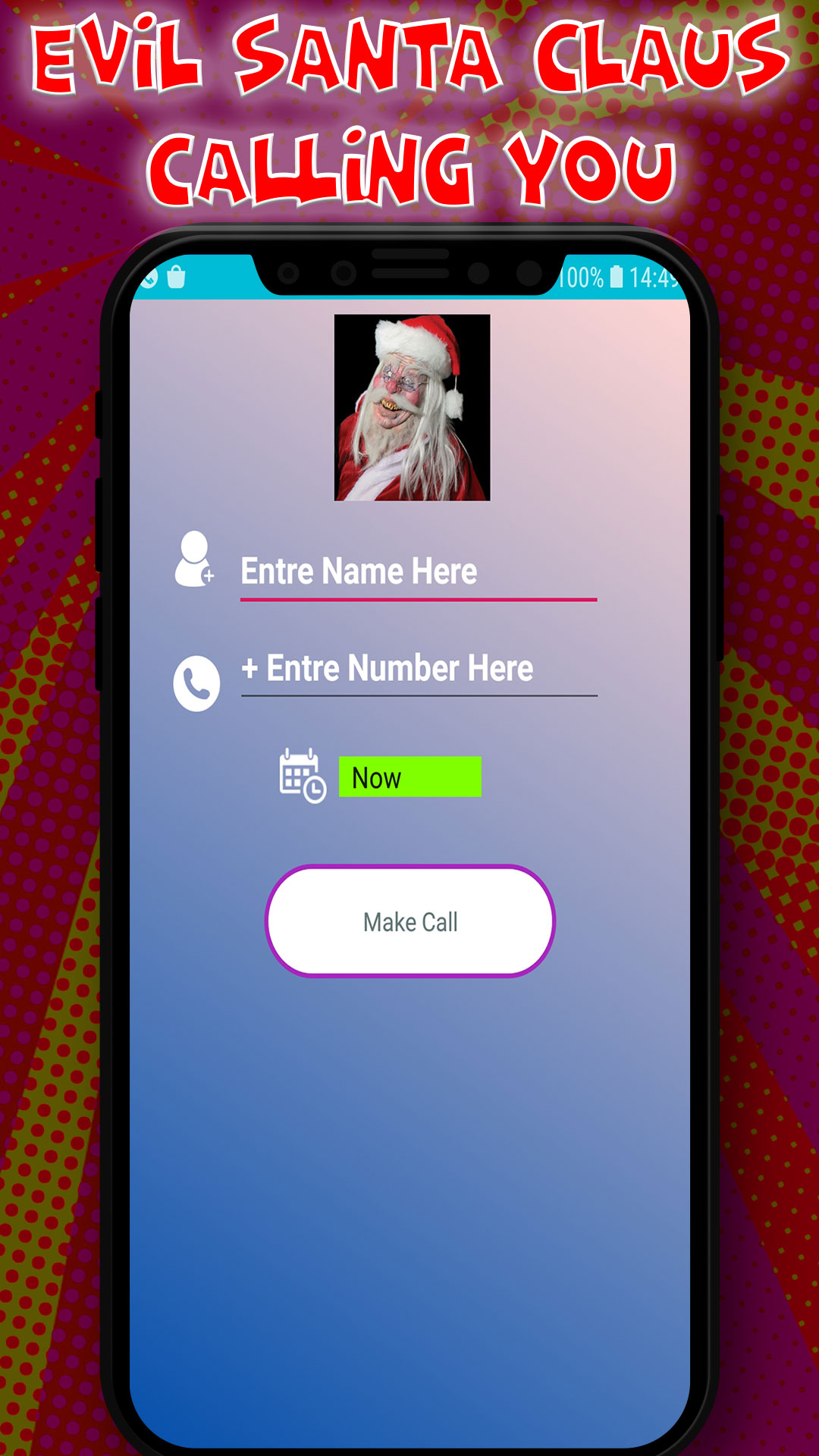 Amazon Com A Real Live Call From Evil Santa Claus Fake Phone Game Call Id Pro Prank 2020 Apps Games