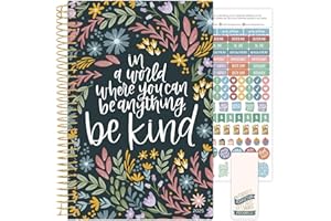 bloom daily planners 2025 Calendar Year Day Planner (January 2025 - December 2025) - Daily, Weekly and Monthly Agenda - (5.5” x 8.25”) Cute Floral To Do List Notebook - Be Kind