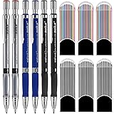 EXCELFU 6 Pieces 2.0 mm Mechanical Pencils with 6