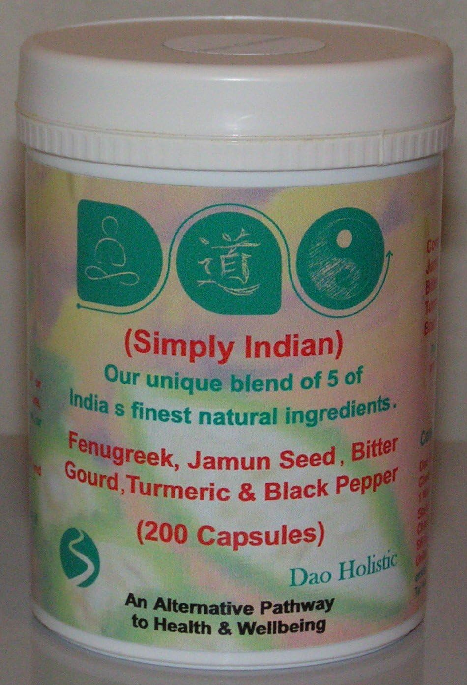 (Simply Indian) Fenugreek, Bitter Gourd, Jamun Seed, Turmeric & Black Pepper (200capsules)