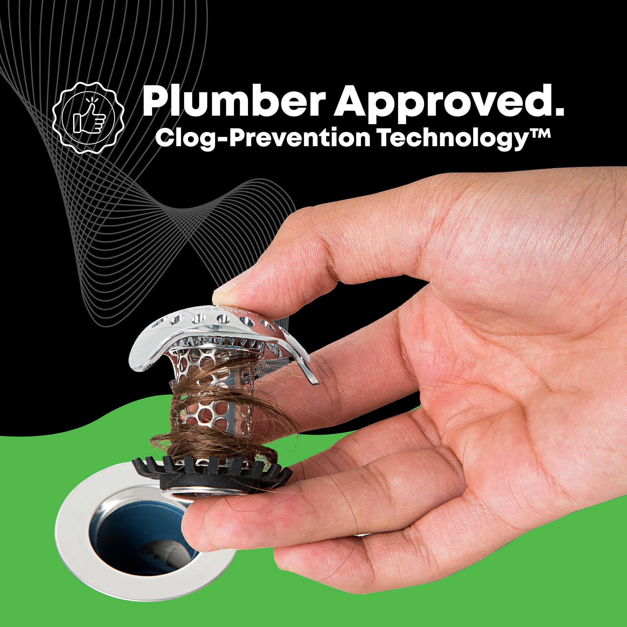 SinkShroom Ultra Revolutionary Bathroom Sink Drain Protector, Stainless Steel