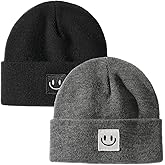 FURTALK Baby Beanie Cute Toddler Winter Hat Knit Boys Girls Warm 2 Pack Kids Embroidered Beanies Cap for 0-8 Years