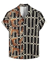 VATPAVE Mens Flamingo Hawaiian Sets Casual Short
