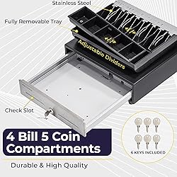 Volcora 13" Manual Push Open Cash Register Drawer