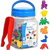 edxeducation Monster Counters - Set of 36 - Early Math Manipulatives - Learn Counting, Colors, Sorting and Sequencing - Home Learning