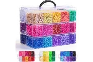 Simetufy 10000Pcs Pony Beads Bulk 30 Colors for Kandi Bracelet Making | DIY Key Chains Rainbow Hair Braiding Kids Jewelry Crafts Gifts (5.73lb, Stack Box)