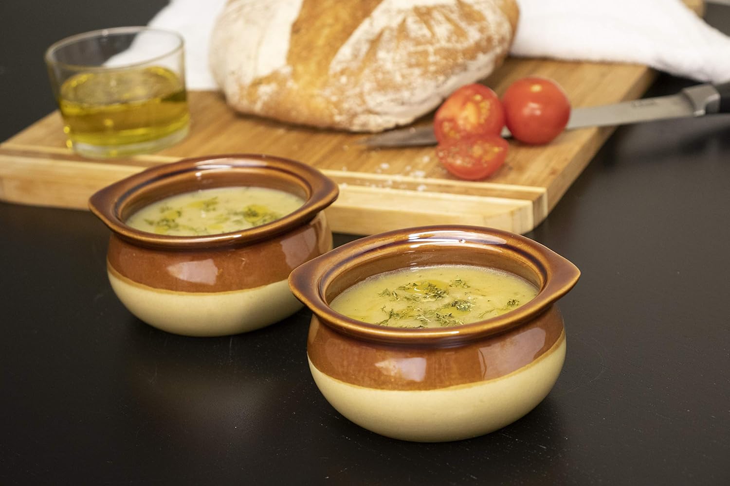  | 6 Pk 12oz French Onion Soup Crocks Perfect For Onion Soup Stews Casserole Restaurant Style: Soup Bowls