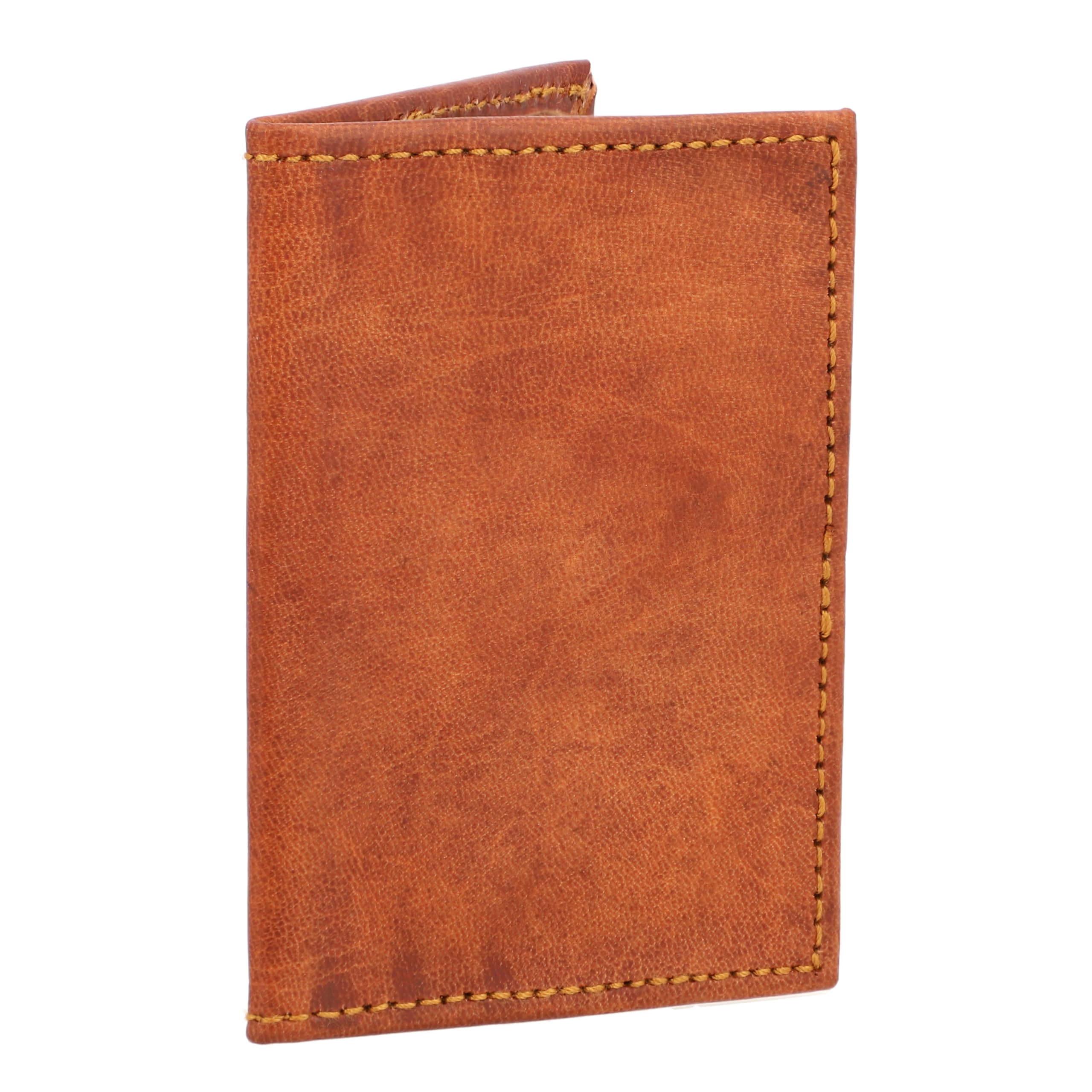 Gusti Leder nature "Jan Leather Card Holder Brown A133b