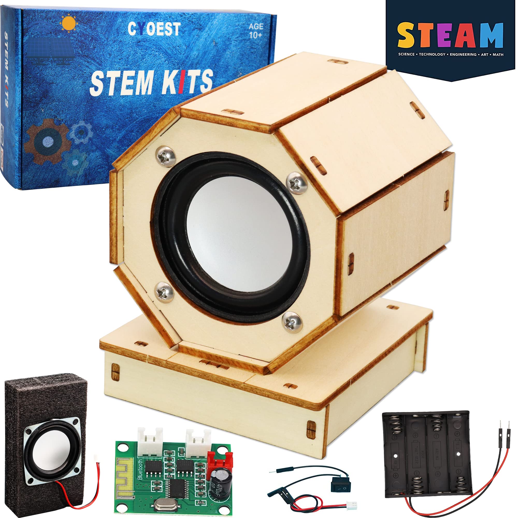 Photo 1 of STEM Projects for Kids & Adults Build Your Own Bluetooth Speaker - Science Experiment Electronics Kit | Beginner's Starter DIY Set,STEM Gifts for Teenage Girls + Boys Ages 10 and Up (Single Speaker)