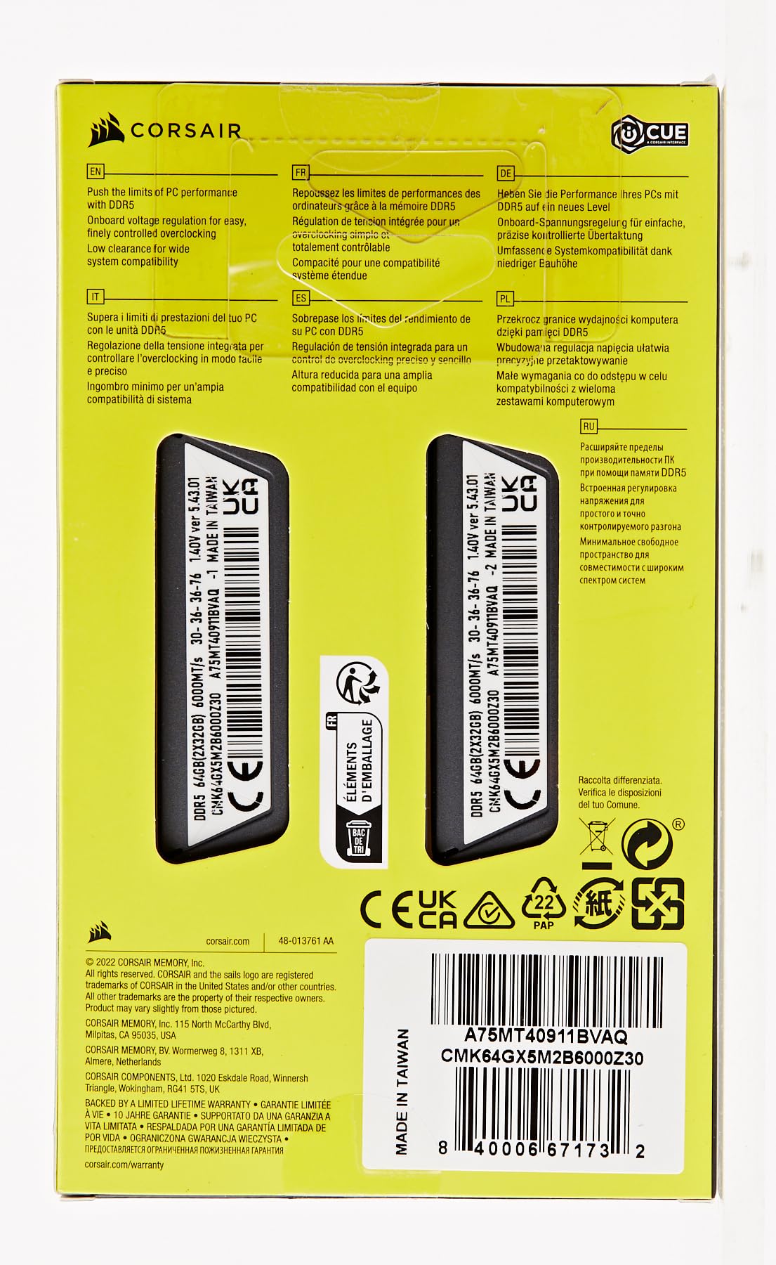 Corsair VENGEANCE DDR5 64GB (2x32GB) DDR5 6000MHz CL30 AMD EXPO Intel XMP iCUE Compatible Computer Memory – Gray (CMK64GX5M2B6000Z30)