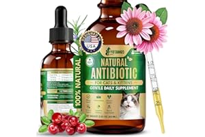 YOTANGO Natural Antibiotics for Cats, Cat Antibiotics for UTI & Itch Support, Immune, Digestive, Allergy, Skin & Coat Support for Cats and Kittens, for All Ages & Breeds (Chicken Flavor-60ml)