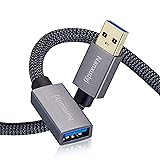 Nanxudyj USB 3.0 Extension Cable 2ft/0.6m,USB