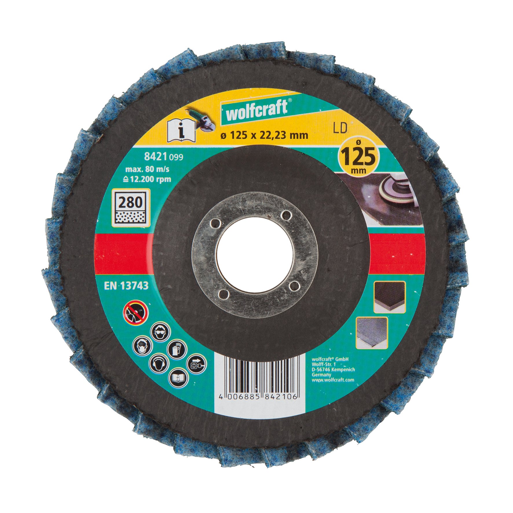 wolfcraft Fibre Lamellar Flap Disc I 8421099