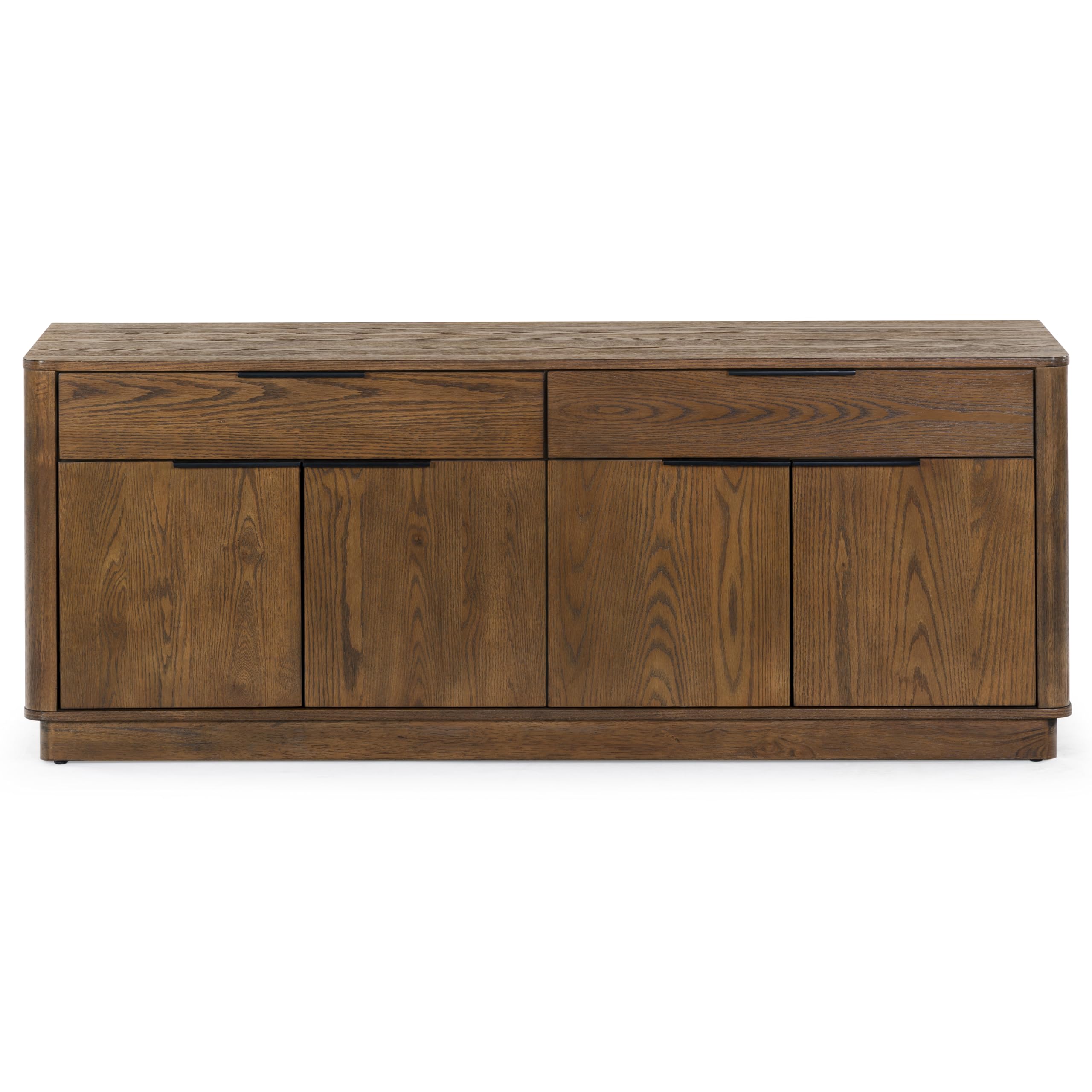 Photo 1 of SAFAVIEH Couture Collection Gabrietta Medium Oak/Black Entertainment Media TV Stand- Fits up to a 65" Flatscreen Television (Fully Assembled)