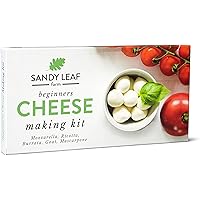 Sandy Leaf Farm Cheese Making Kit and Supplies - Homemade, DIY Ricotta, Burrata, Goat, Mascarpone, and Mozzarella Making…
