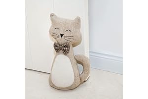 Marwood Cute Door Stopper Decorative Door Stops for Home and Office, Cat Weighted Interior Doorstop Fabric Stuffed Animal Doo