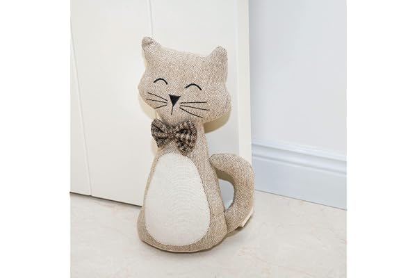 Marwood Cute Door Stopper Decorative Door Stops for Home and Office, Cat Weighted Interior Doorstop Fabric Stuffed Animal Doo
