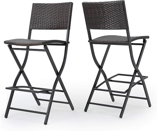 Gdf Studio 300304 Marinelli Outdoor Multibrown Wicker Barstools Set Of 4 Talkingbread Co Il