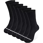 CULTURE & NATURE Men's/Women's Athletic Performance Cushion Crew Socks 6 Pack