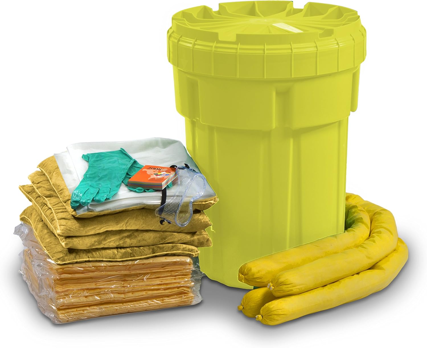 ESP SK-H30 56 Piece 30 Gallons Hazmat Absorbent Ecofriendly Spill Kit, 25 Gallons Absorbency, Yellow: Industrial & Scientific