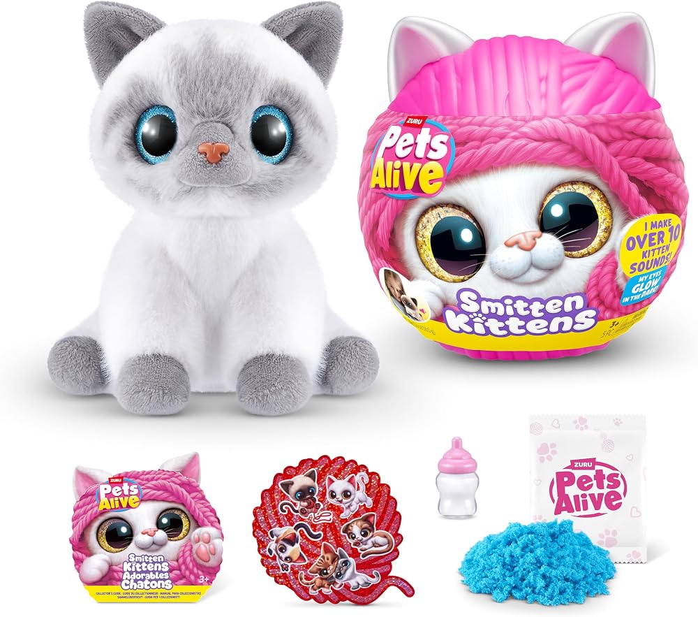 Pets Alive Smitten Kittens Bonnie Interactive Soft Plush Toy 10 Sounds