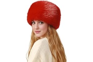 Lina & Lily Women's Winter Cossack Hat Russian Style Long Pile Faux Fur