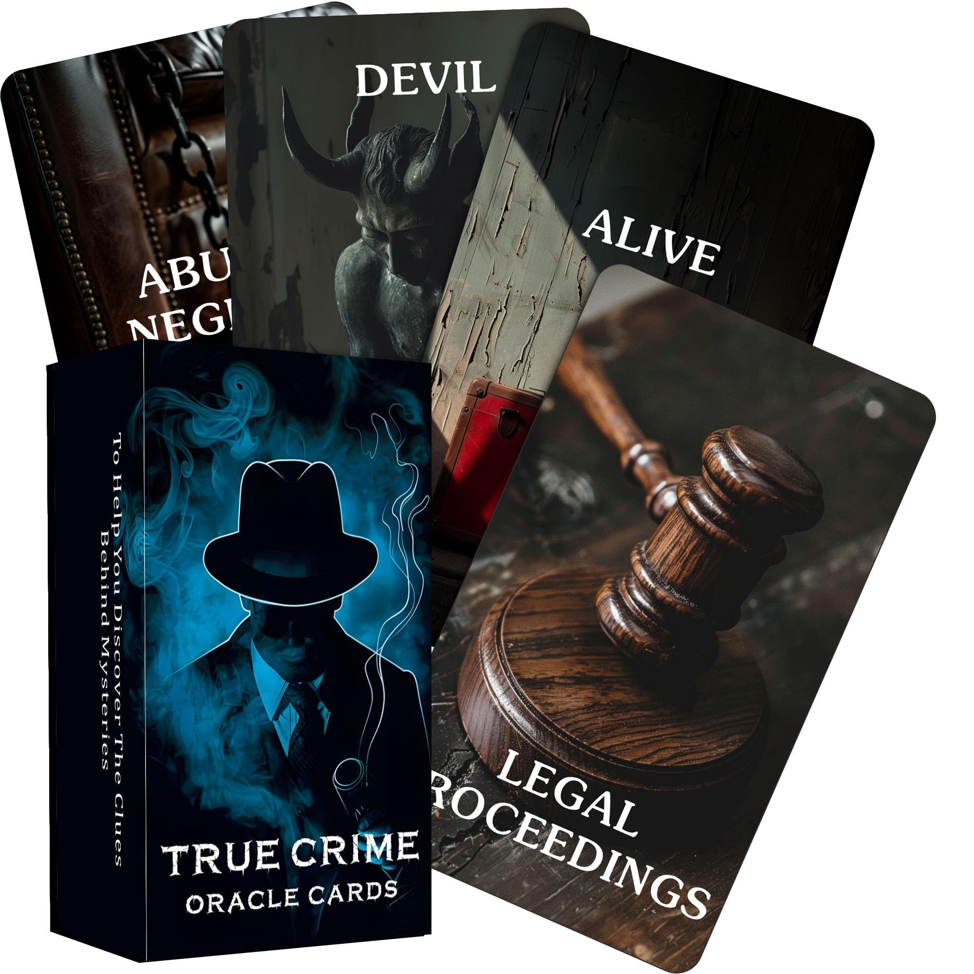 BAIYOOBAI True Crime Clues Oracle Cards, Conspiracy Oracle Deck, 80 Cards Oracle Cards for Beginners，Fortune Telling Toys