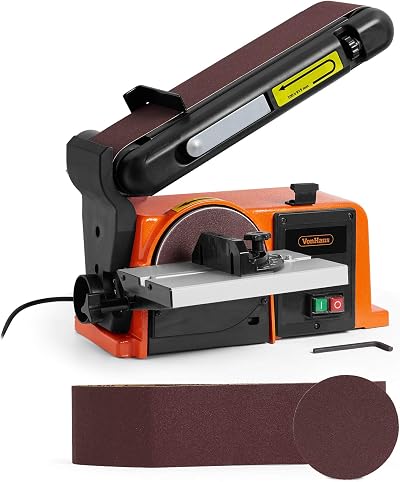 VonHaus Benchtop Belt Disc Sander 100x915mm 150mm Disc Cast Iron Dust Port