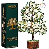 Green Jade Crystal Tree of Life for Luck & Prosperity Decor for Home and Office | Handmade Bonsai for Wealth & Balance and Good Fortune | Perfect Well-Being Gift for Loved Ones