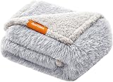 Feandrea Waterproof Dog Blanket 102x73 cm Reversible Grey Ombré