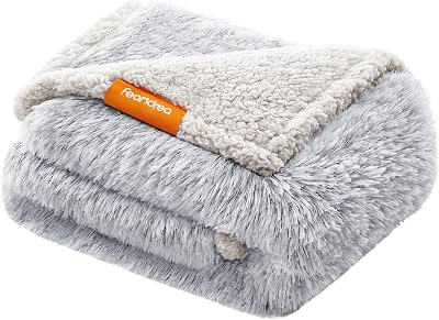 Feandrea Waterproof Dog Blanket 102x73 cm Reversible Grey Ombré