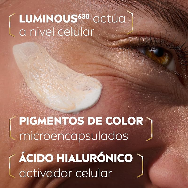 Cellular Luminous630 - Fluido CC Antimanchas SPF30 3-en-1 - CC Cream Triple Acción - Cubre y Reduce las Manchas - Protector Solar Facial con Color - Todo Tipo de Piel - Tono Claro - 40 ml